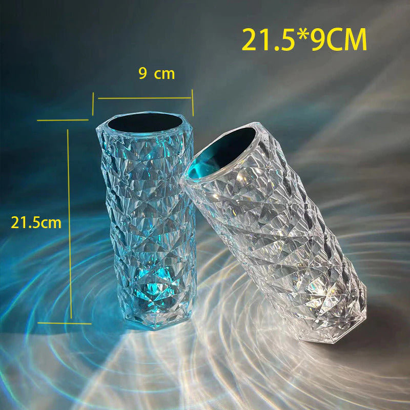 Lampara Cilindrica De Cristal RGB