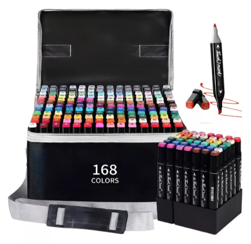 Plumones Set 168 Markers